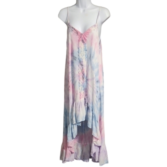 Raviya Dresses & Skirts - Raviya Pastel Tie Dye High Low Maxi Dress Swim Cover Up NWT